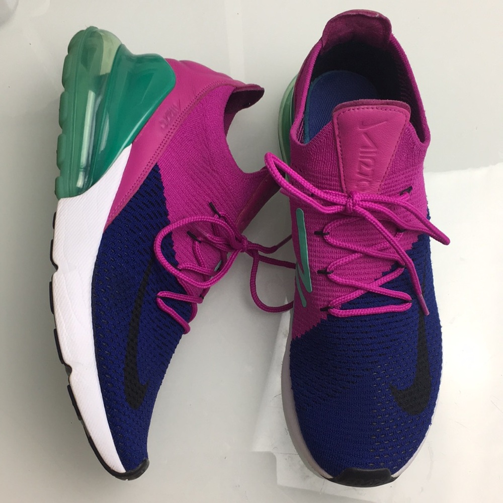 Nike Air Max Athletic Shoes in Pink, Blue, Green